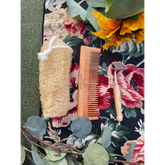 Body Care Kit - Loofah + Detangling Comb + Razor