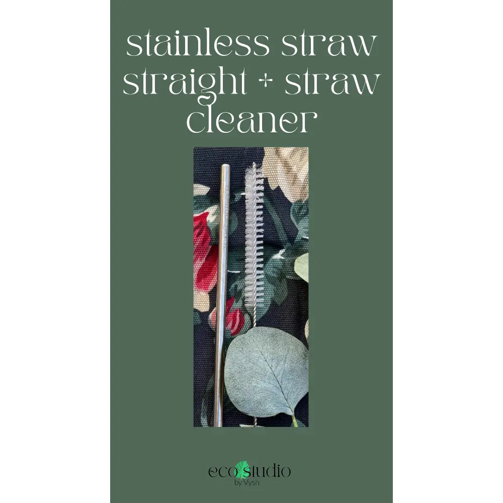 Stainless Straw Straight + Straw Cleaner