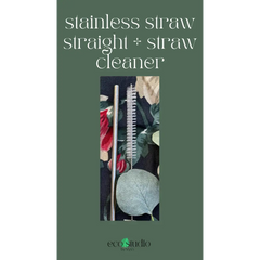 Stainless Straw Straight + Straw Cleaner