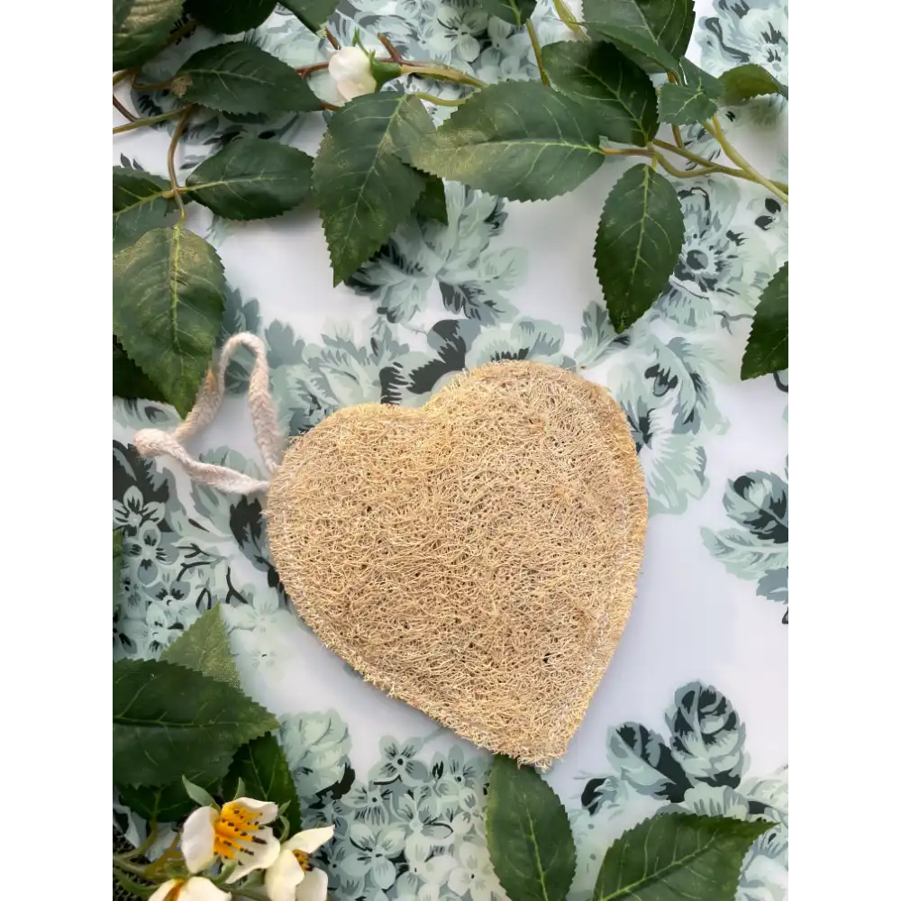Heart Loofah With Hanging Ring