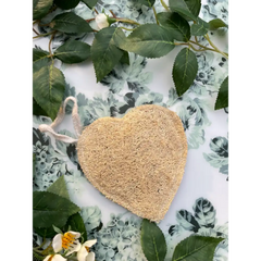 Heart Loofah With Hanging Ring