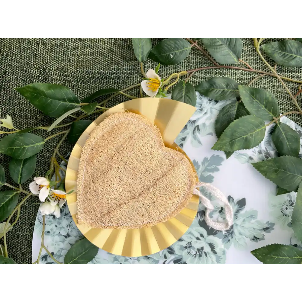 Heart Loofah With Hanging Ring