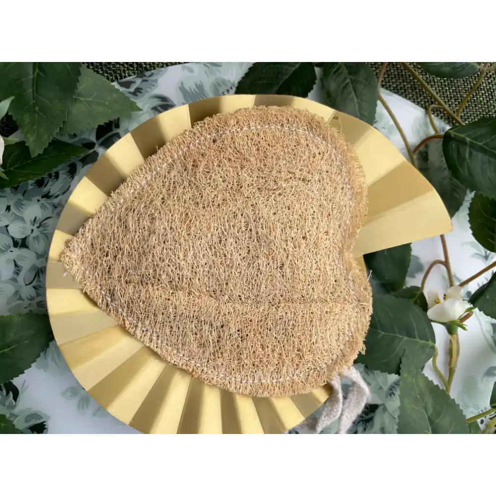 Heart Loofah With Hanging Ring