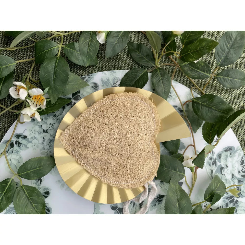 Heart Loofah with hanging ring