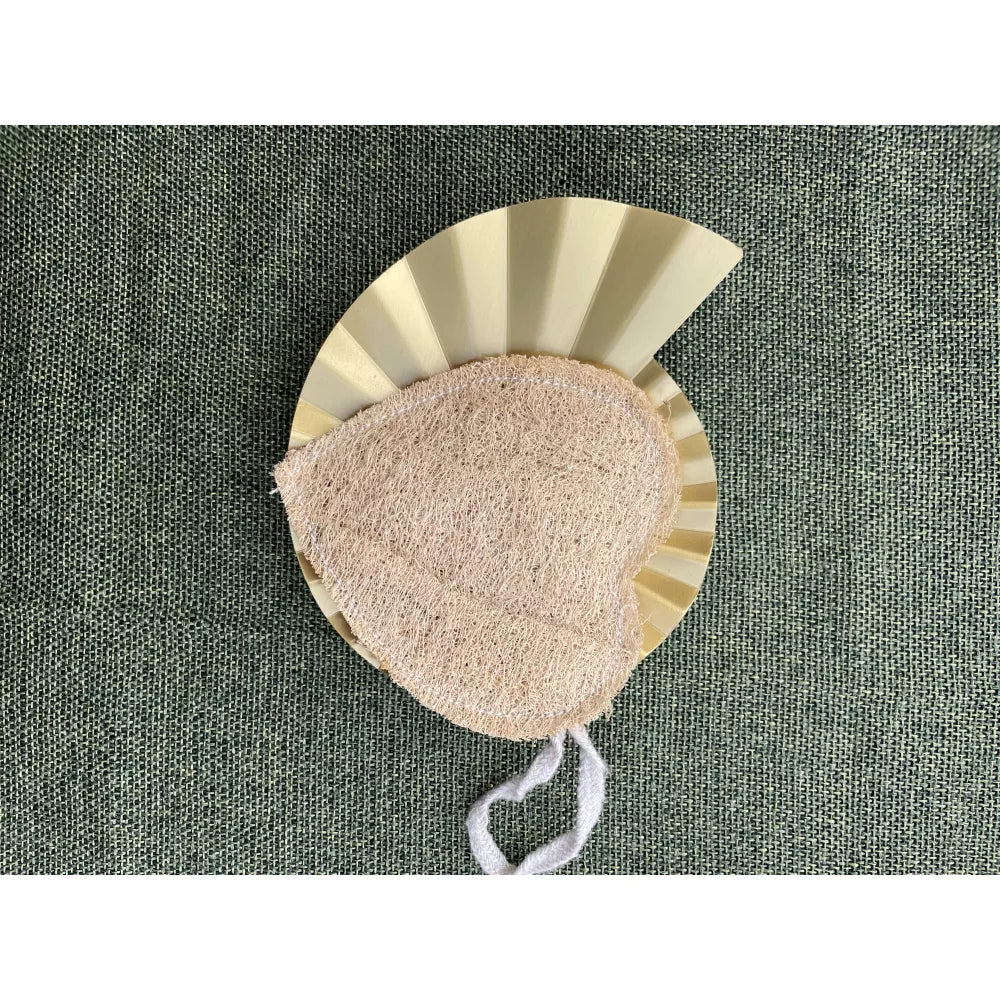 Heart Loofah with hanging ring