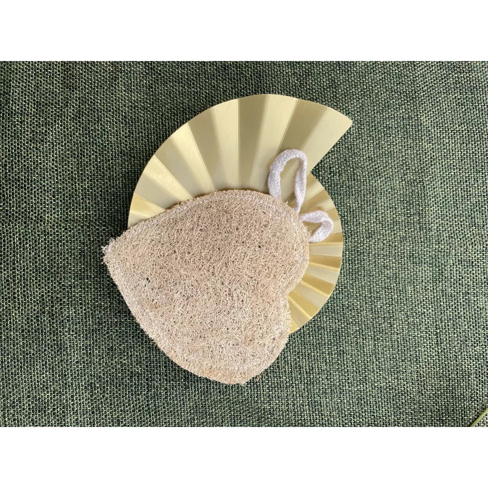 Heart Loofah with hanging ring