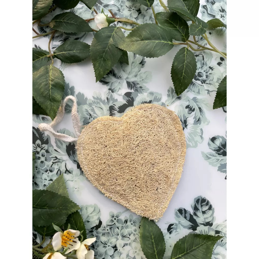 Heart Loofah with hanging ring