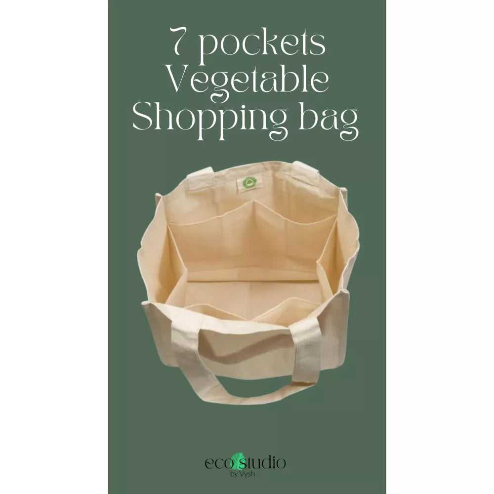7 pockets Vegetable Shopping Bag
