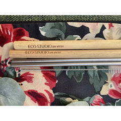 Family Straw kit - 2 bamboo + 2 SS straight + CLEANER