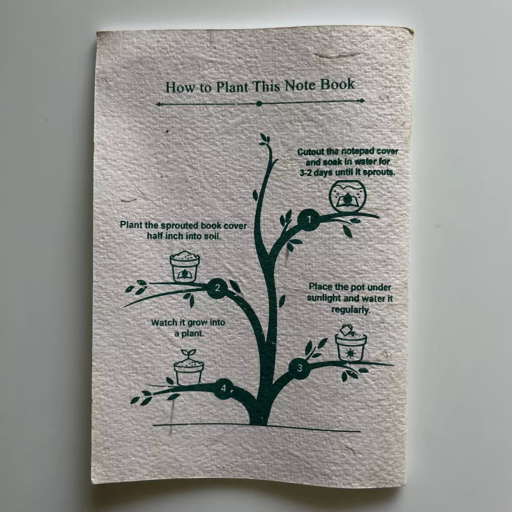 Plantable seed paper cover note book