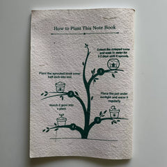 Plantable seed paper cover note book