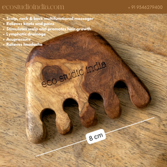 Wooden Scalp Massager for Enhanced Hair Growth and Relaxation