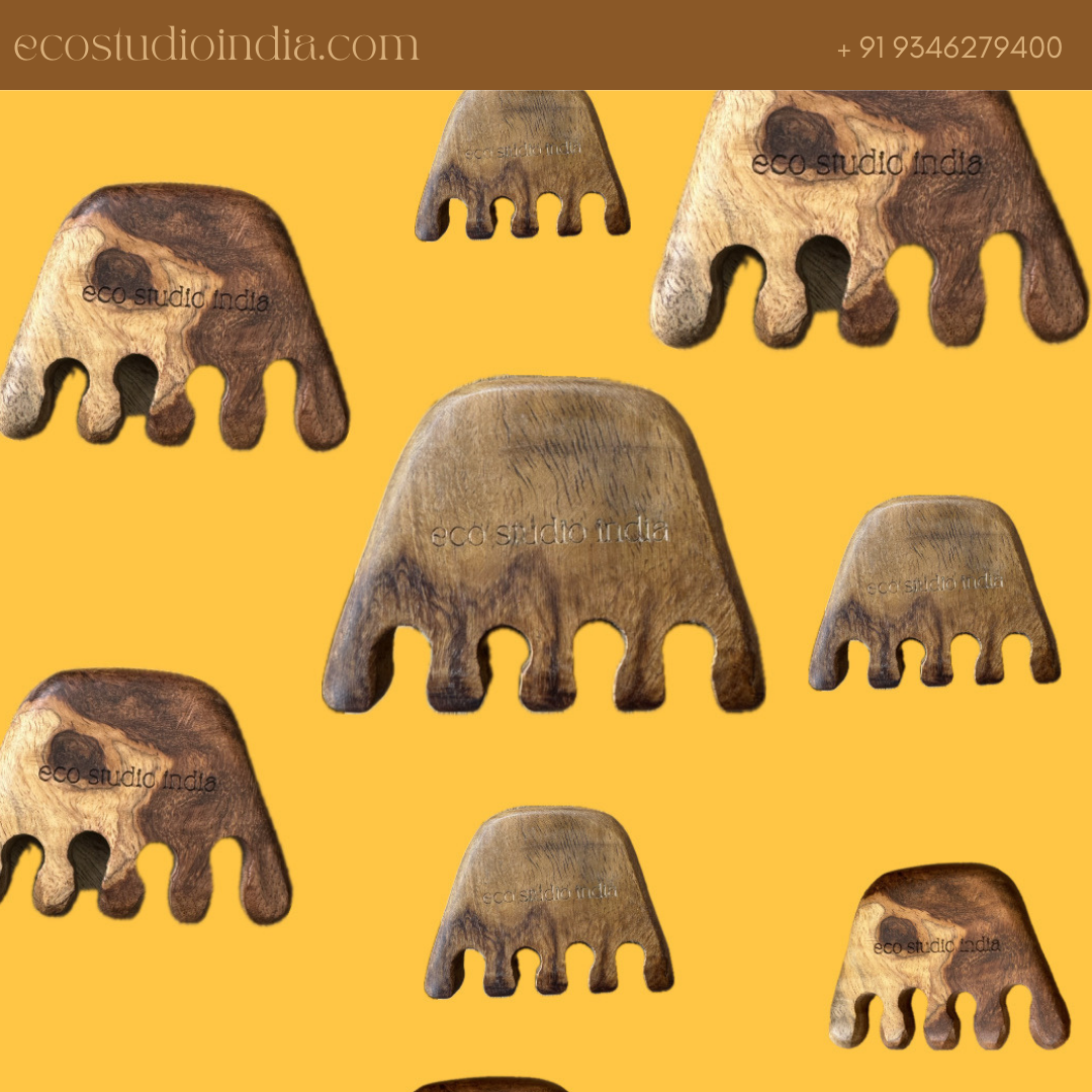 Wooden Scalp Massager for Enhanced Hair Growth and Relaxation