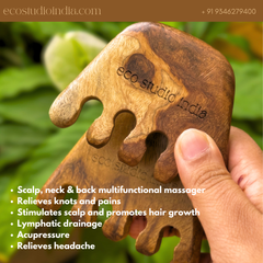 Wooden Scalp Massager for Enhanced Hair Growth and Relaxation