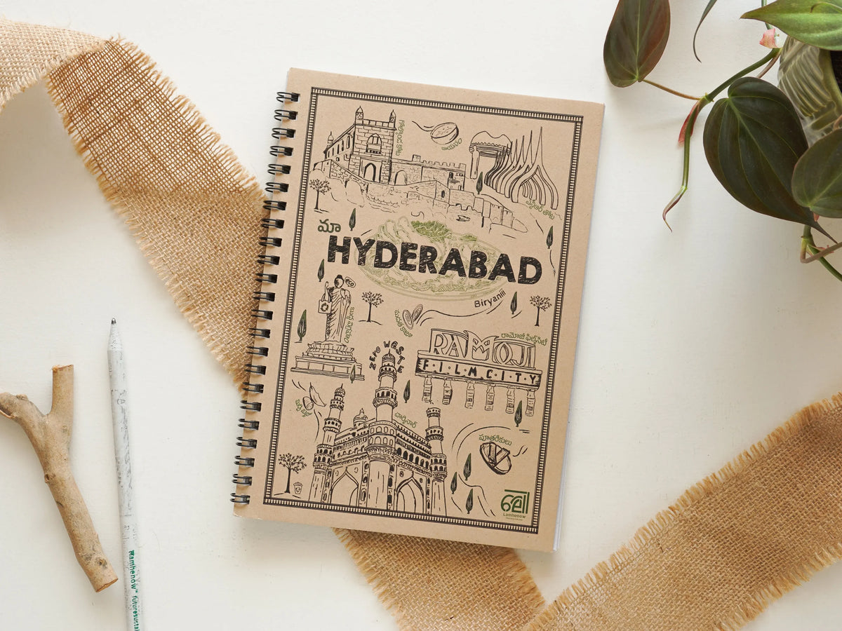 Hyderabad Wiro Ruled Notebook A5 – 100 Sheets, 80 GSM, Recycled & Sustainable