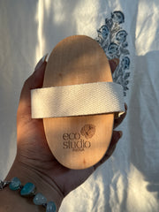 Dry Brushing Body Brush – Natural Bristles for Cellulite & Lymphatic Drainage - oval