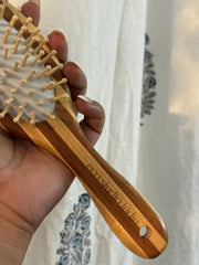 Bamboo Paddle brush for detangling hair - Oval