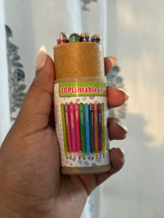 Eco friendly Seed Color Pencils Set Of 10 - Sustainable color pencils
