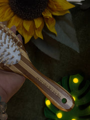 Bamboo Paddle brush for detangling hair - Oval